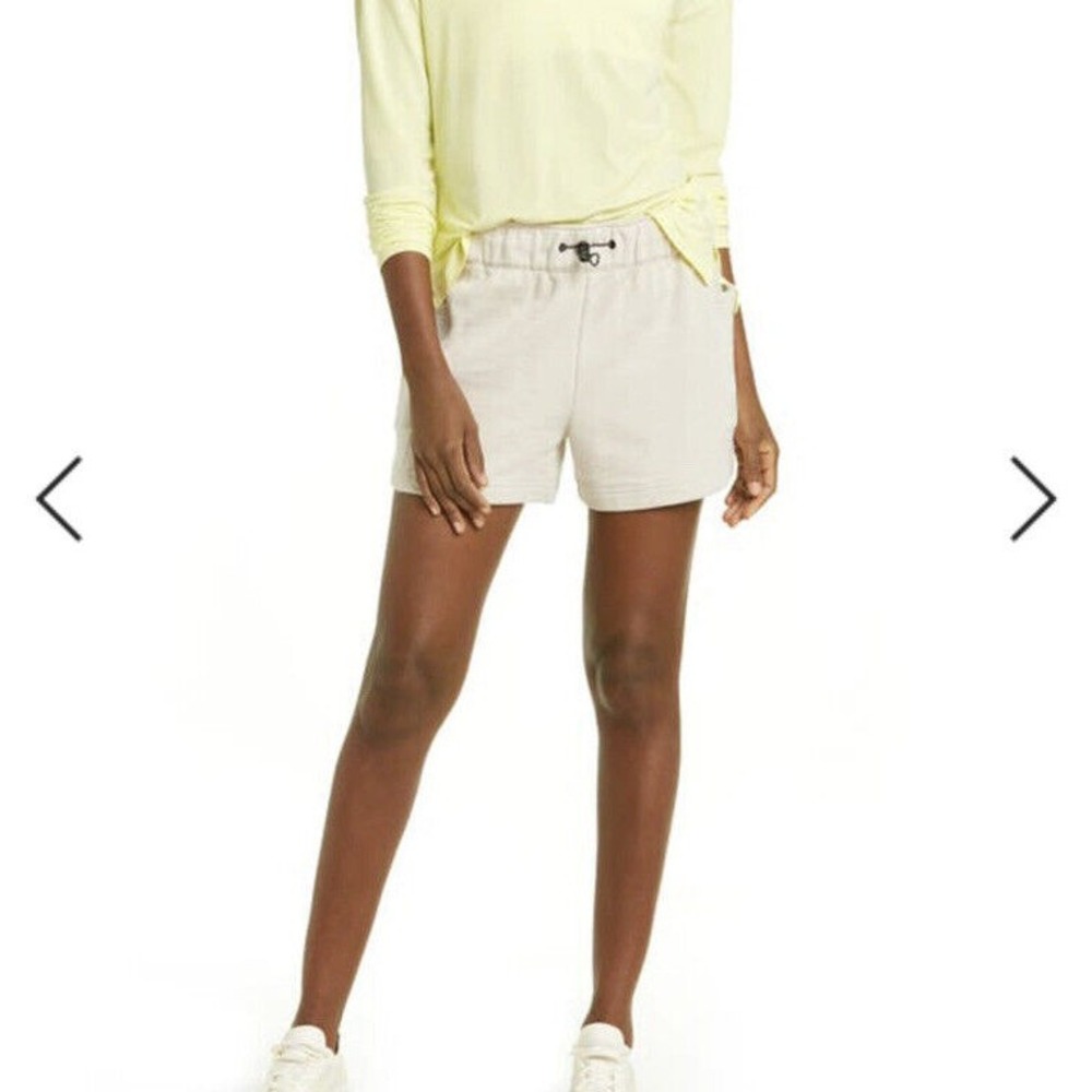 Zella  Athletic Shorts Womens  Large Beige Active‎ Cotton New 2721
